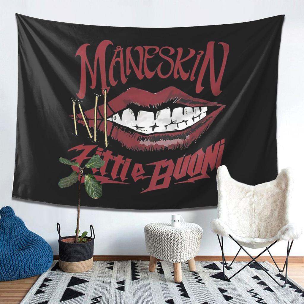 Винтажная гобеленовая декорация рок-группы Maneskin, Арт-эстетичные гобелены для гостиной, спальни, домашняя настенная ткань, Настенный подвес