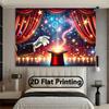 2D flat banner -1pc Magic Wizard Hat Trick polyester background, multi-purpose indoor and outdoor banner decoration