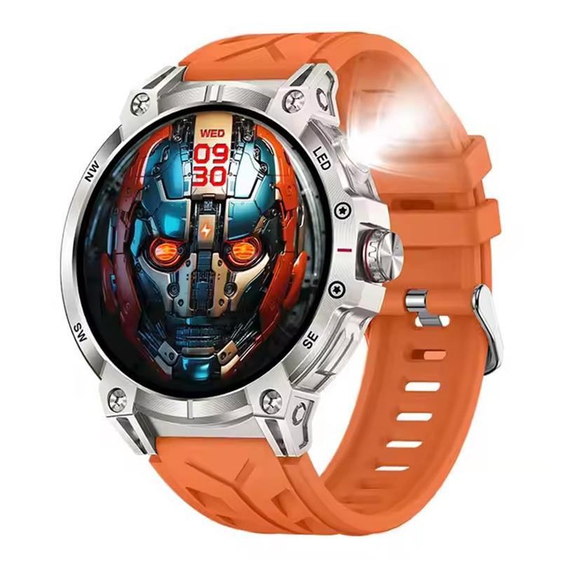 Умные часы KC89 для мужчин, для занятий спортом на открытом воздухе, светодиодный фонарик, компас, Bluetooth-звонок, голосовой ИИ, мониторинг здоровья, фитнес-трекер, смарт-часы