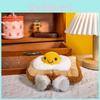Plush Toast Egg Face Toy For Girls Gift Cute Cartoon Breakfast Decor