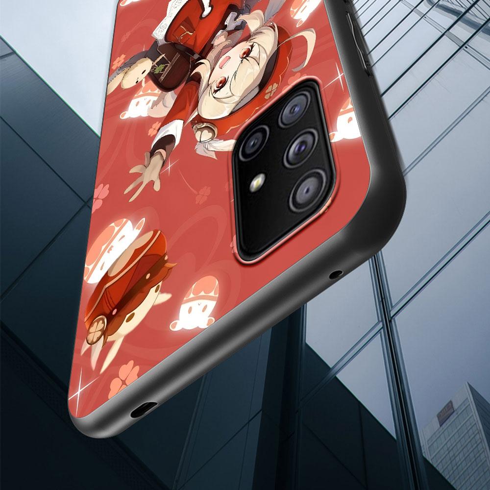Genshin Impact Klee Case for Samsung Galaxy S23 S21 S20 FE S24 S22 Ultra S10 S10e S9 Plus Soft Black TPU Phone Cover Bumper