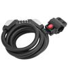 150cm 59in Cycling Security Cable Lock 4 Passwords Steel Keless Locking Bicycle Accessory