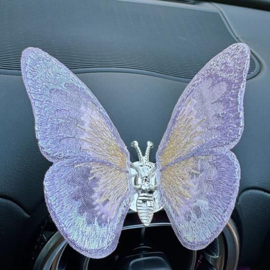 Butterfly Car Ornament for Center Console Air Outlet Adhesive Design Wing-Dancing Butterfly Decor