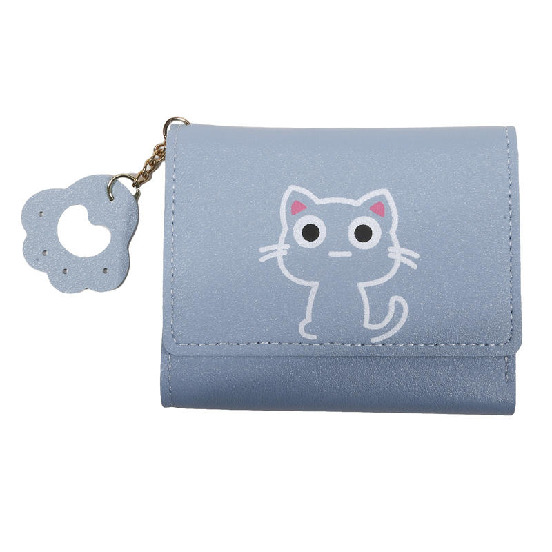 Маленький кошелек Кошка Короткий складной Персонализированные кошельки Студент Милая леди Мини Модный кошелек Kawaii Простые кошельки для девочек