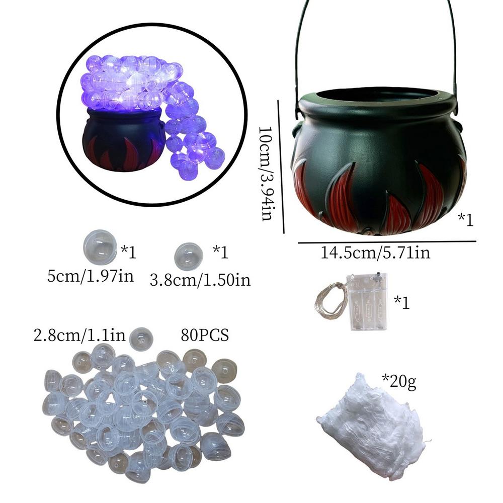 Halloween Cauldron Outdoor Halloween Pot Candy Holder Bubble Bowl Props Decoration For Kitchen Home Parties Events Yard Porch