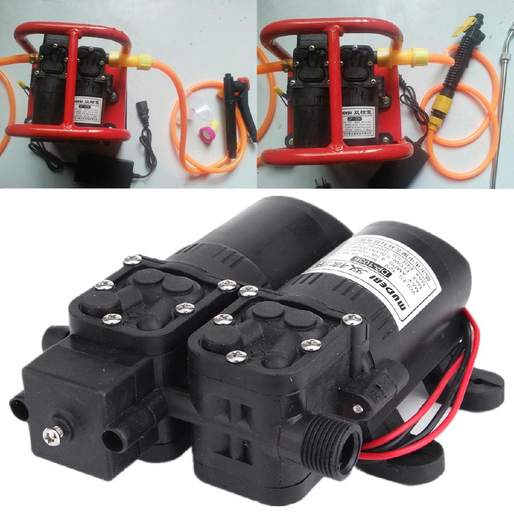 4.5A 12V 5.5LPM 105PSI Двойной Электрический Мотор Высокого Давления Самозаливающиеся Мембранные Водяные Насосы Для Дома Сада Лодки Каравана Морские Насосы