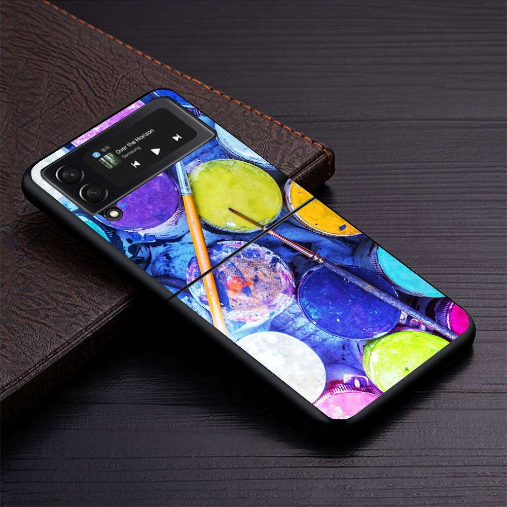 Набор акварели Палитра красок Ящик для рисования Чехол для телефона для Samsung Galaxy Z Flip7 Flip6 5G Flip4 Flip5 Flip3 Чехол Z Flip 7 6 5 4
