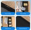 Hanging Purse Organizer for Closet 2-Pack - 8 Transparent Pockets Black Handbag Holder for Space Saving Storage with Towel Use
