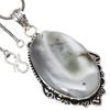 Кулон Дендритовый Опал Драгоценный камень Ручная работа Подарок для нее Серебряные украшения 2,75"