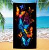 Beach Towel A-ayliva S-schwarzes Swimming Towel, Quick-Dry Soft Microfiber Beach Towel 40X80cm, Summer Gift for Boys and Girls