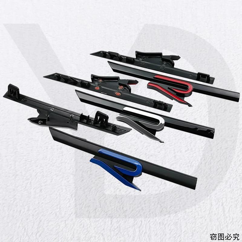 AUFGW1 15.7x2.2cm ABS Car Front Grille Emblem For Volkswagen VW New R Rline Golf Tiguan Passat Polo GTI GTD Touareg Caddy Accessories