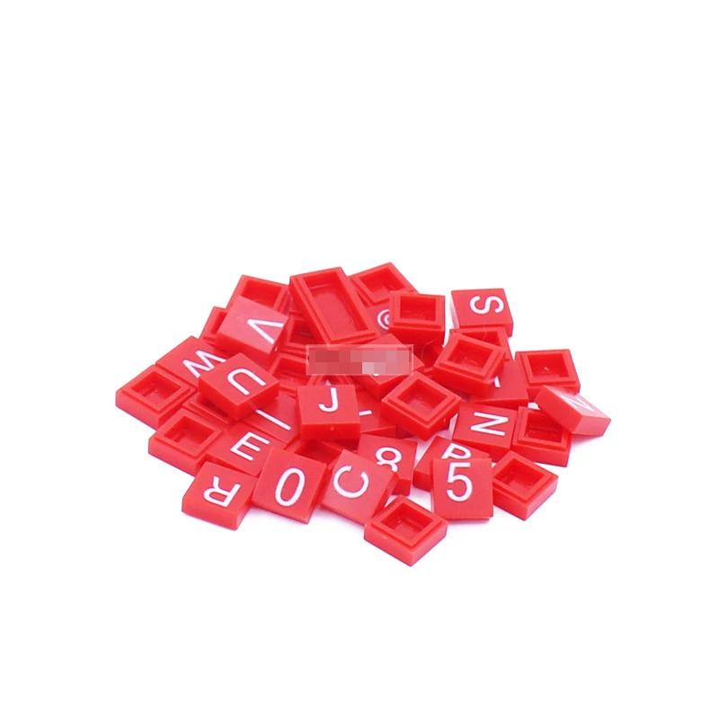 Small Building Blocks 26 English Letters Bricks Digital Printing Accessories Creative Brick Compatible All Brands Toys 3070 3069