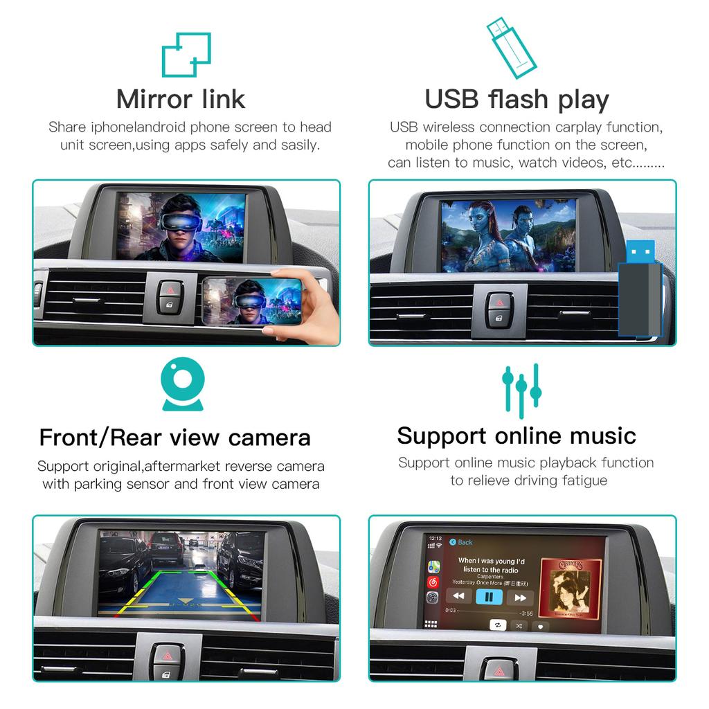 Беспроводной CarPlay и Android Auto для системы BMW NBT CIC 1 2 3 4 5 6 7 серии X1 X3 X5 X6 MINI F20-F25 F30-D36 F10 F48 F11 F10