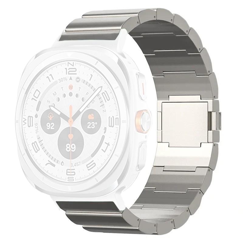 Replacement Strap for Samsung Galaxy Watch8 44mm/40mm/Watch8 Classic 46mm Titanium Alloy Watch Band with Magnetic Clasp