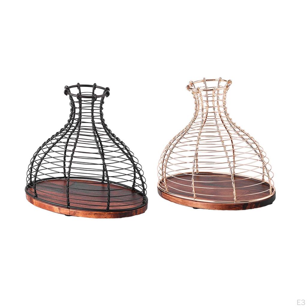 Metal Wine Cork Holder Container, Vase Cage Stable Structure Collector, Decorative for