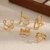 Minimalist Stainless Steel Zirconia Ring For Women With Irregular Shape And Elegant Look