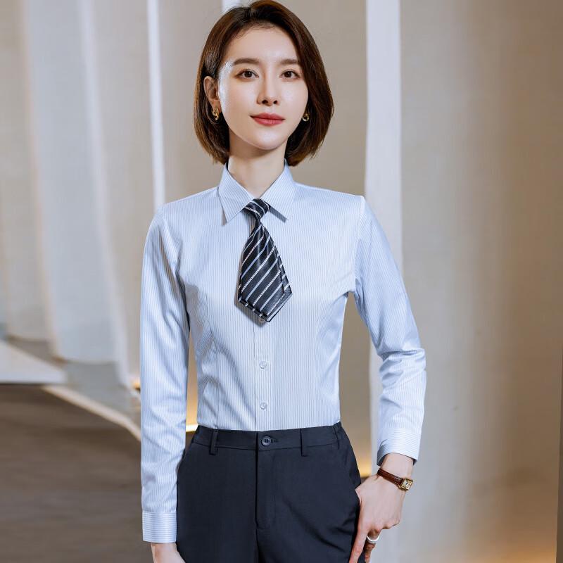 Мужская и женская деловая рубашка в полоску, не мнущаяся, от Teloman