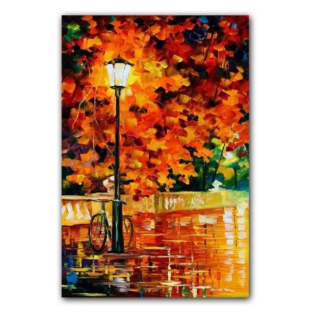 Всемирно известный уличный пейзаж, холст, картины, ночная сцена, холст, картина, европейская картина маслом, печать для декора стен гостиной, без рамки