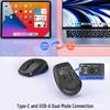 Беспроводная RGB-мышь M106 USB-C, двухрежимная и перезаряжаемая, для настольного компьютера, ноутбука и планшета