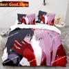 Darling In the Franxx Аниме Комплект постельного белья Пододеяльник Полный Queen King Размер Наволочка Постельное с принтом Взрослый Детская Спальня Односпальный Twin