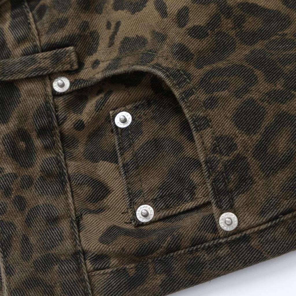 Джинсы Y2k с леопардовым принтом, женские широкие джинсовые брюки большого размера, уличная одежда, винтажные свободные мешковатые дизайнерские джинсы в стиле хип-хоп