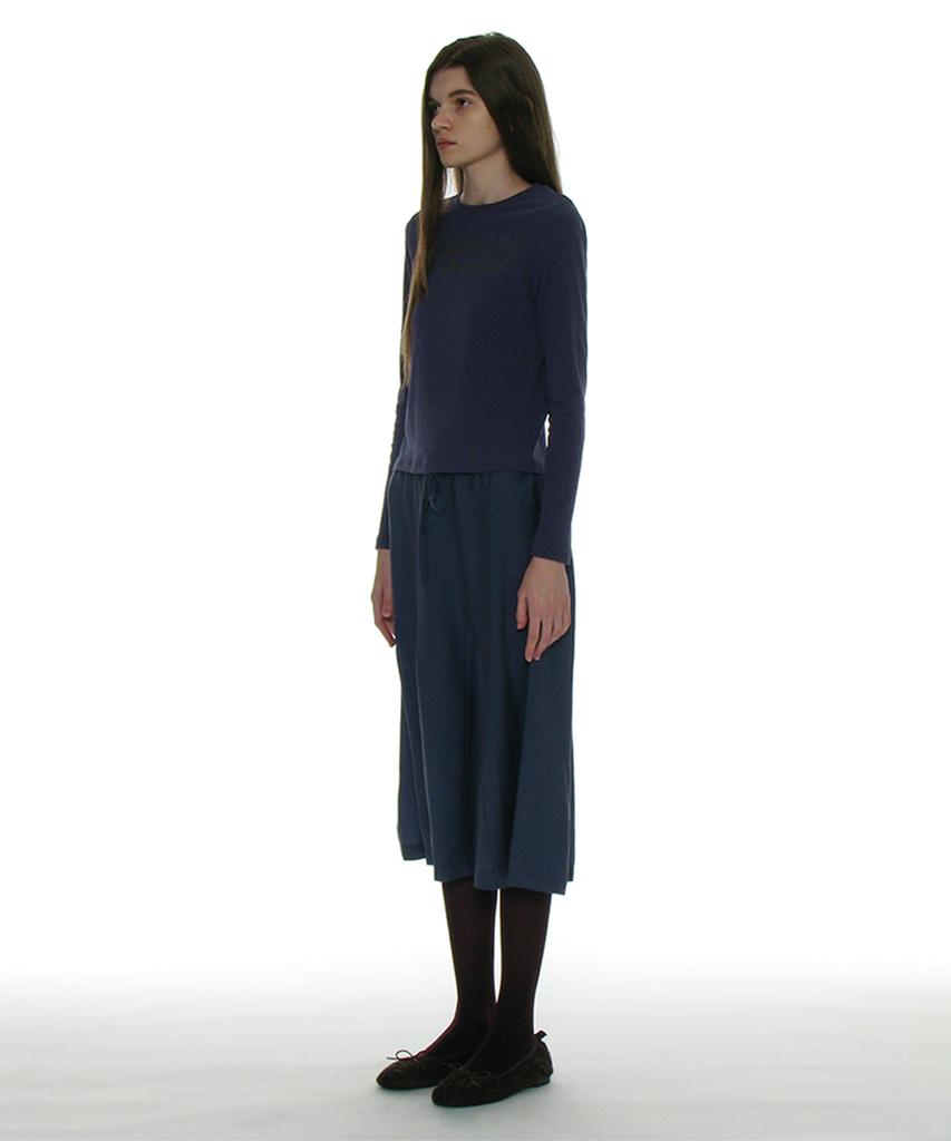 PARTIMENTO WOMEN 93 Studded Printed Long Sleeve Tee_Purple