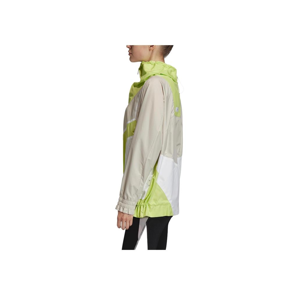 Adidas Stella McCartney Adizero Comfort Breathable Daily Training Casual Sports Jacket Women Brown Yellow Spliced Style FK9677