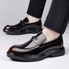 Первый слой коровьей кожи Мужская кожаная обувь в стиле Business Casual Лоферы из натуральной кожи Британский стиль Заостренный носок Однотонные Мужская обувь