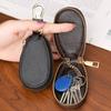 Key Ring PU Car Key Storage Bag Zipper Closure Key Holder Solid Color Compact Coin Purse  Car