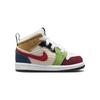 Детские кроссовки Air Jordan 1 Mid SE TD Messy Room, разноцветные, белые, черные DR6959-100