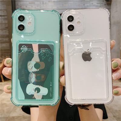 Противоударный силиконовый чехол для телефона для iPhone 17 16 15 14 12 11 Pro 13 Xs Max Защита объектива на iPhone SE X Xr 6s 7 8 Plus Чехол-картхолдер Задняя крышка