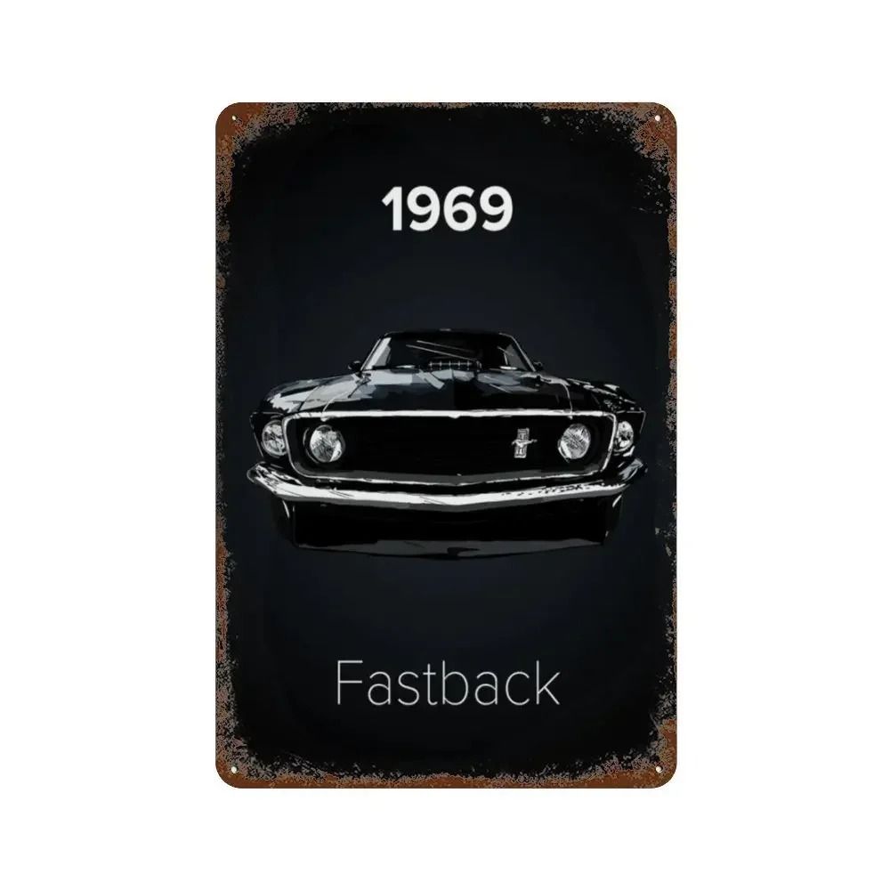 Garage Bar Metal Wall Sign, Auto Interior Decor Plaque 20x30cm