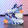 Нескользящие звуковые синие мячи спортивная обувь трение мальчики баскетбольная обувь девочки фабричные прямые продажи дети дышащая сетчатая поверхность