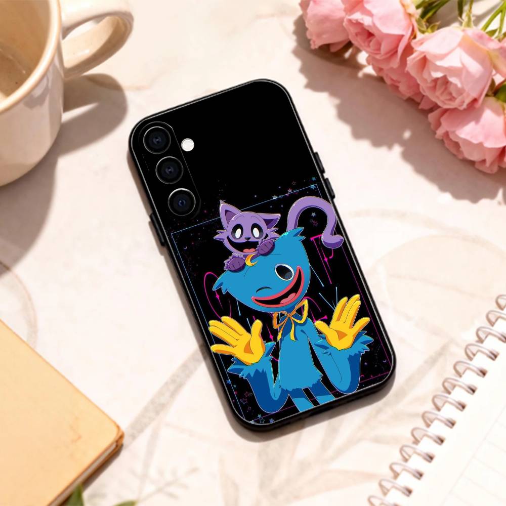 Чехол для телефона Хоррор-игра H-Huggy W-Wuggy для Samsung Galaxy A73, A72, A71, A70, A53, A52, A51, Других Мягкий Черный Корпус