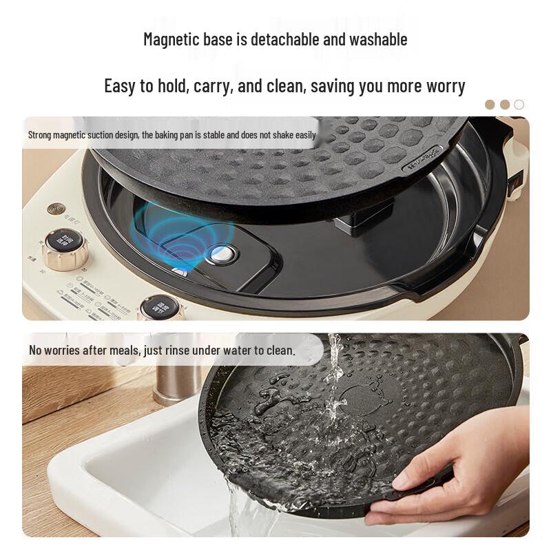 Bear Electric Griddle with Deep Detachable Pans CN plug (adapter included)