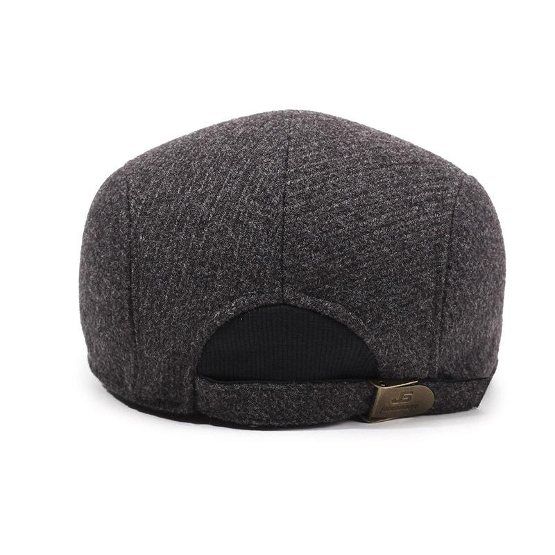 Осенне-зимний уличный теплый берет для мужчин среднего возраста, толстая защитная кепка с козырьком