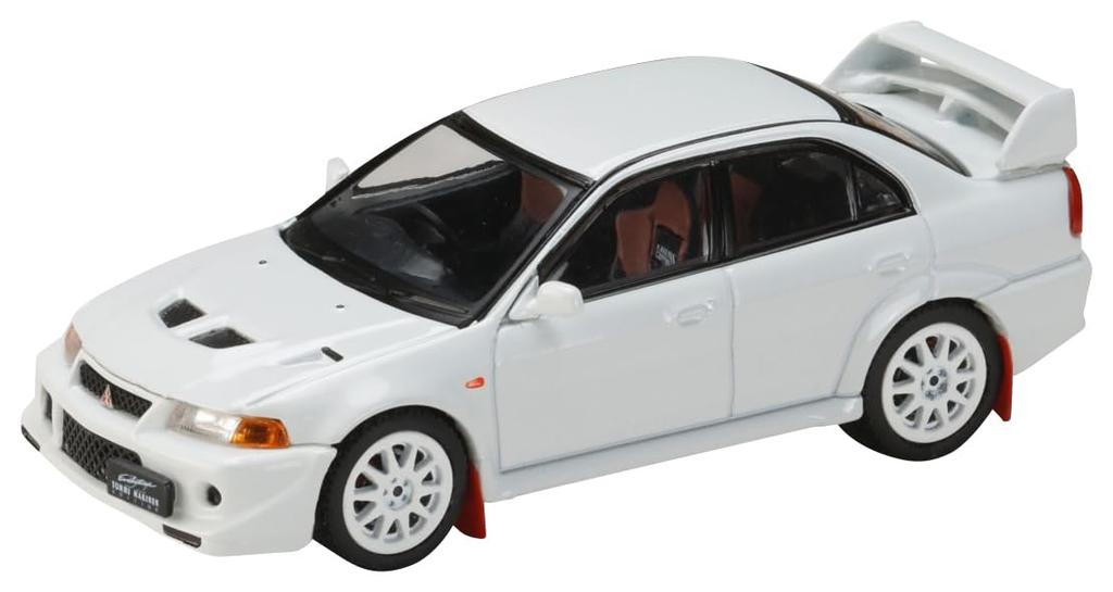 Mitsubishi Lancer GSR Evolution 6 2000 with Mud Scotia White 1/64 (T.M.E) (CP9A) Flaps,