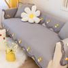 Korean Pastoral Style Pure Cotton Sofa Cushion Four Seasons Universal Non-Slip Breathable Living Room Sofa Cover Cover Cloth