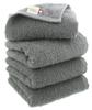 Imabari Factory Imabari Towel Certified Face Towels, Made In Japan, Dark Gray, Approx. 80 X 34 Cm, Set of 4