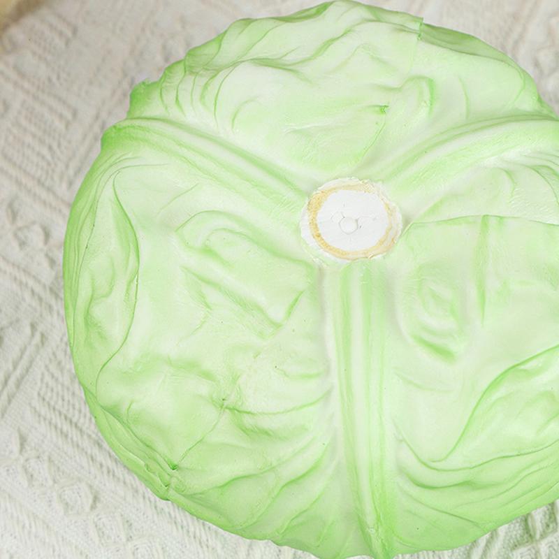 Artificial Cabbage Realistic Craft Simulation Fake Vegetable Green Purple Model for Kitchen Decor