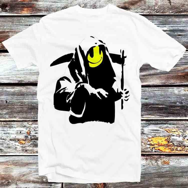 Футболка Banksy Happy Smiling Grim Reaper B1211