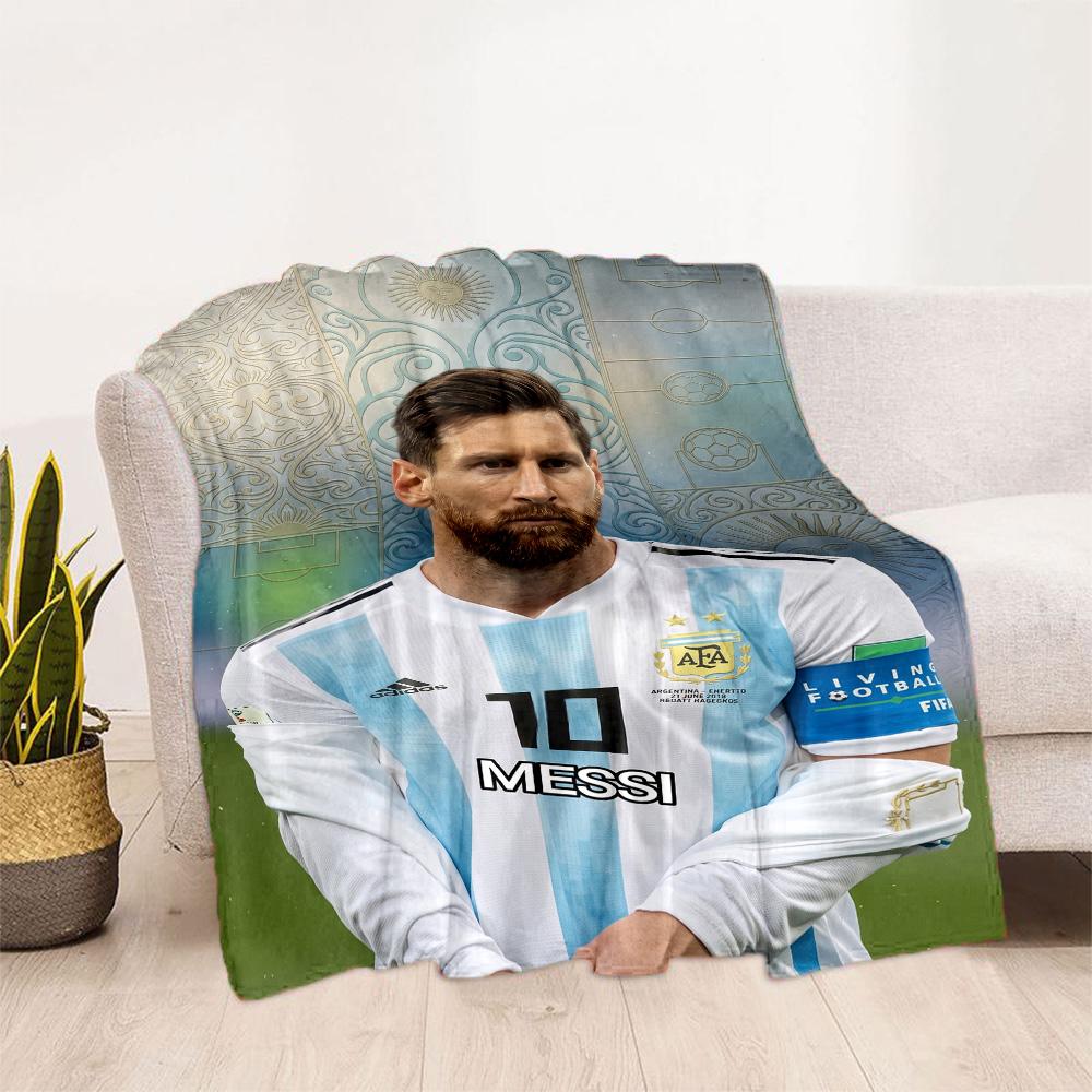 Messi 595 Blanket Soft & Cozy Perfect for Livingroom Office Chair Sofa for All Seasons Digital Print Best Holiday Gift for Friends Family