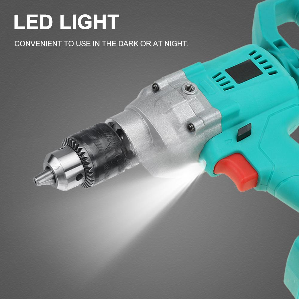 88В Бесщеточная Аккумуляторная Электродрель 13мм 800Вт Электрическая Отвертка 1/2" Самоблокирующийся Патрон Ледобур Литий-ионный Аккумулятор Электроинструмент