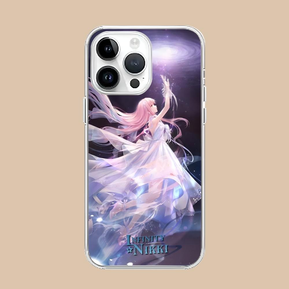 Умный чехол для мобильного телефона Infinity Nikki для iPhone 16 15 14 13 12 11 X XR XS 8 Pro Max Plus Mini Прозрачный