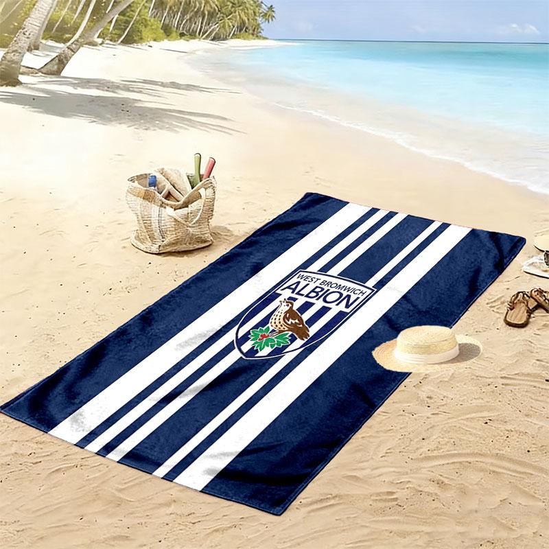 West Bromwich Albion Beach Towel, Large Soft Quick Dry Towel for Beach Camping Swimming