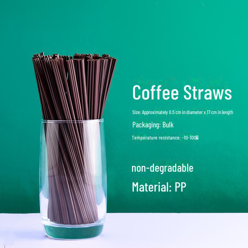 Разлагаемая трубочка для помешивания кофе из PLA, с тремя отверстиями, одноразовая для горячих напитков и чая с молоком
