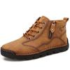 38-48 Men's Casual Shoes High-top Retro British Style Leather Large Size Driving Car Shoes