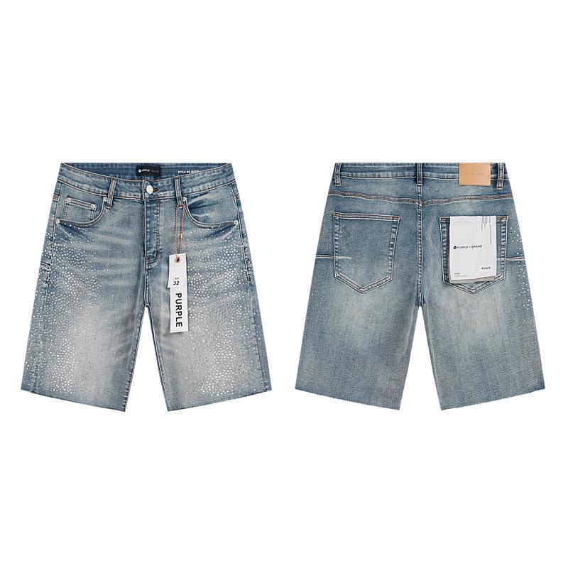 Модный бренд PURPLE BRAND JEANS Европейские и американские уличные свободные универсальные джинсовые шорты для мужчин и женщин