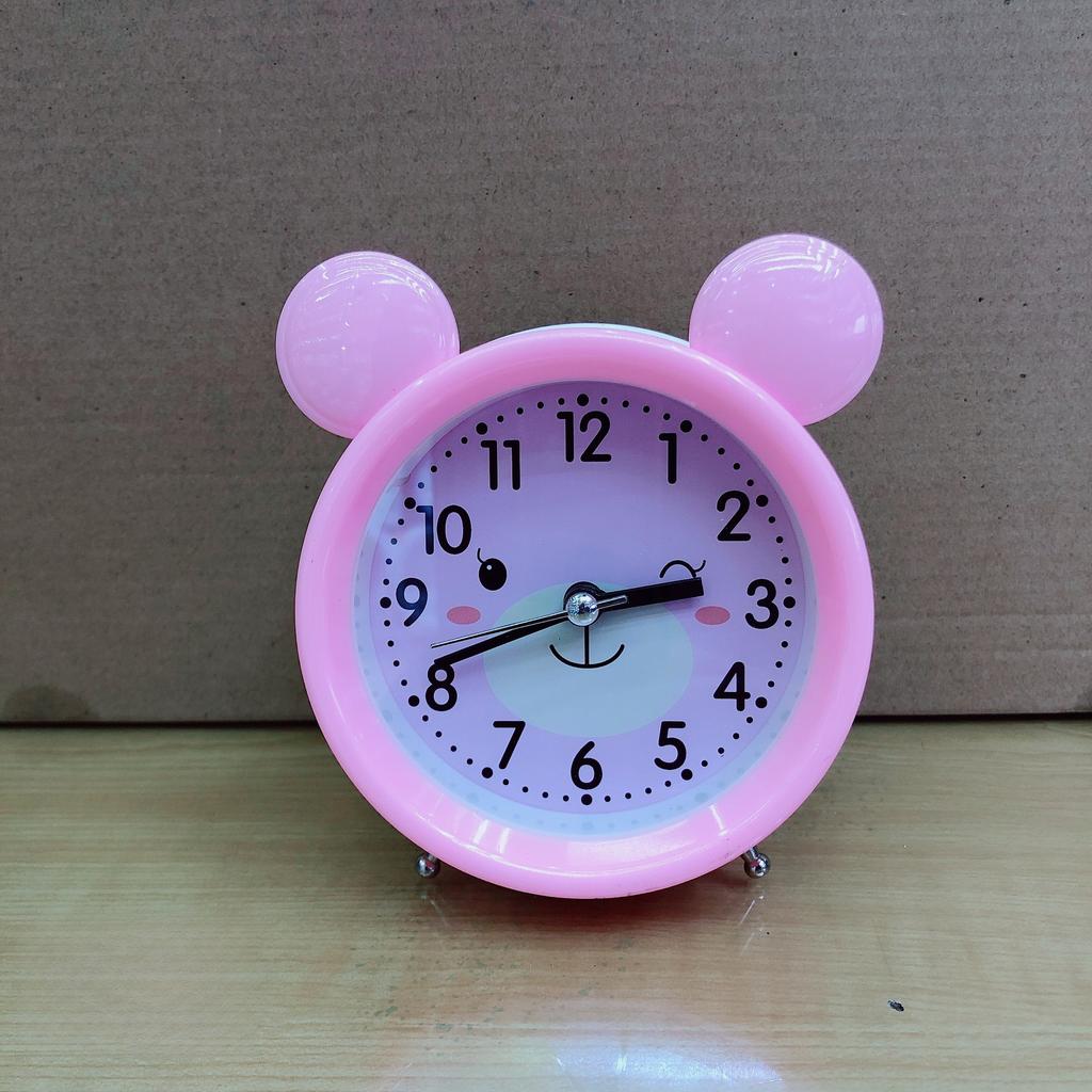3-Inch Cute Cartoon Alarm Clock, Round Iron Corner Student Gift Pendulum Clock, Watch