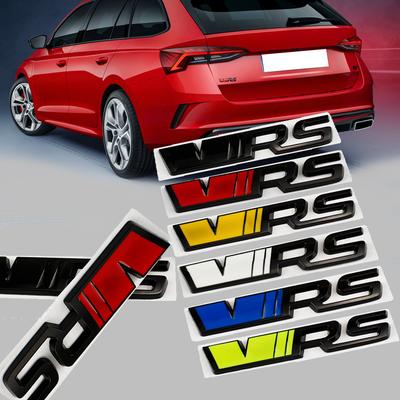 1 шт. 3D Металлическая эмблема VRS для автомобиля, наклейка, стайлинг автомобиля для Skoda VRS Octavia Elroq Fabia Rapid Superb Kodiaq, эмблема на решетку радиатора, наклейки на заднюю крышку багажника